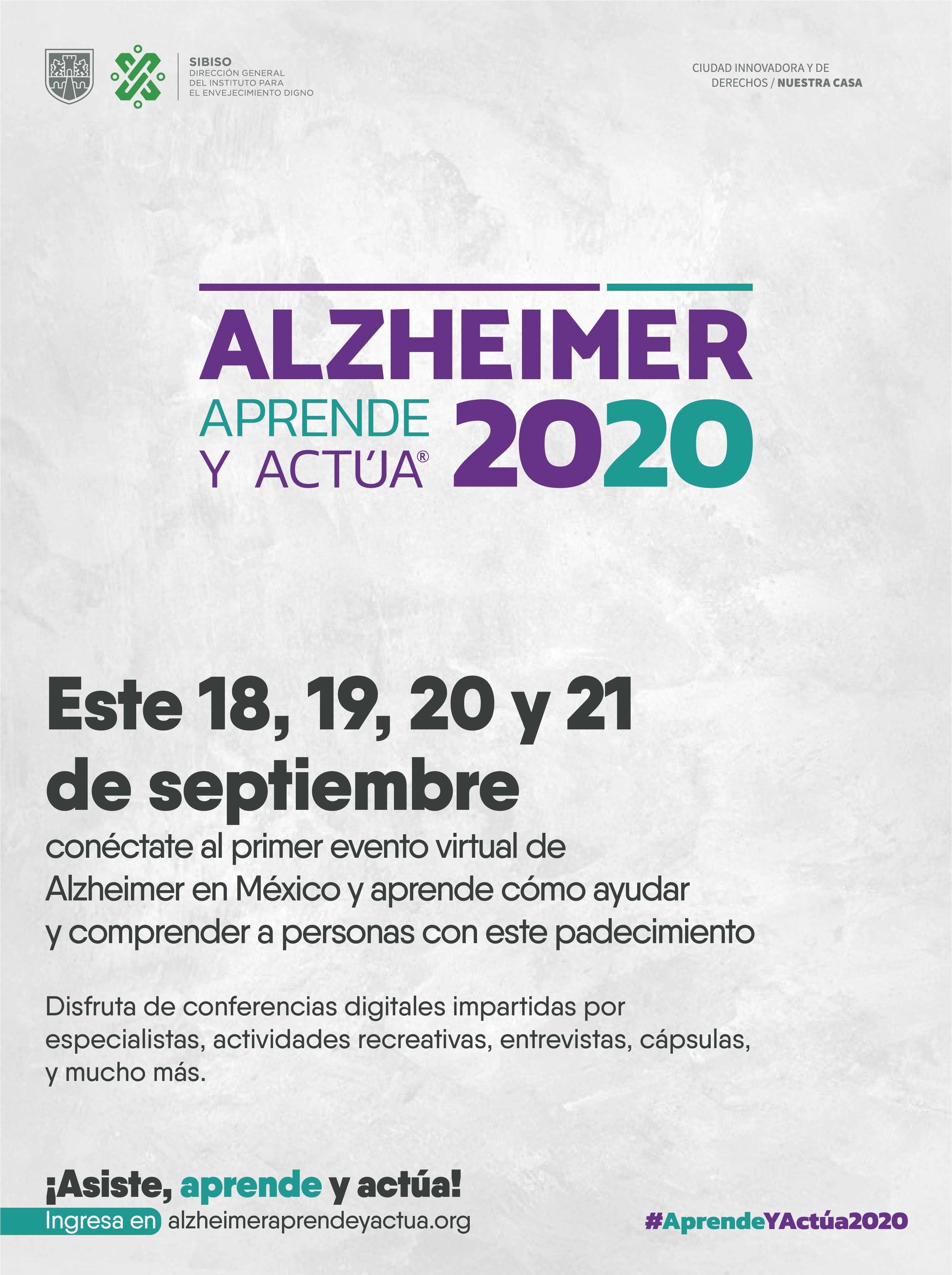 Cartel Alzheimer Aprende y Actúa 2020